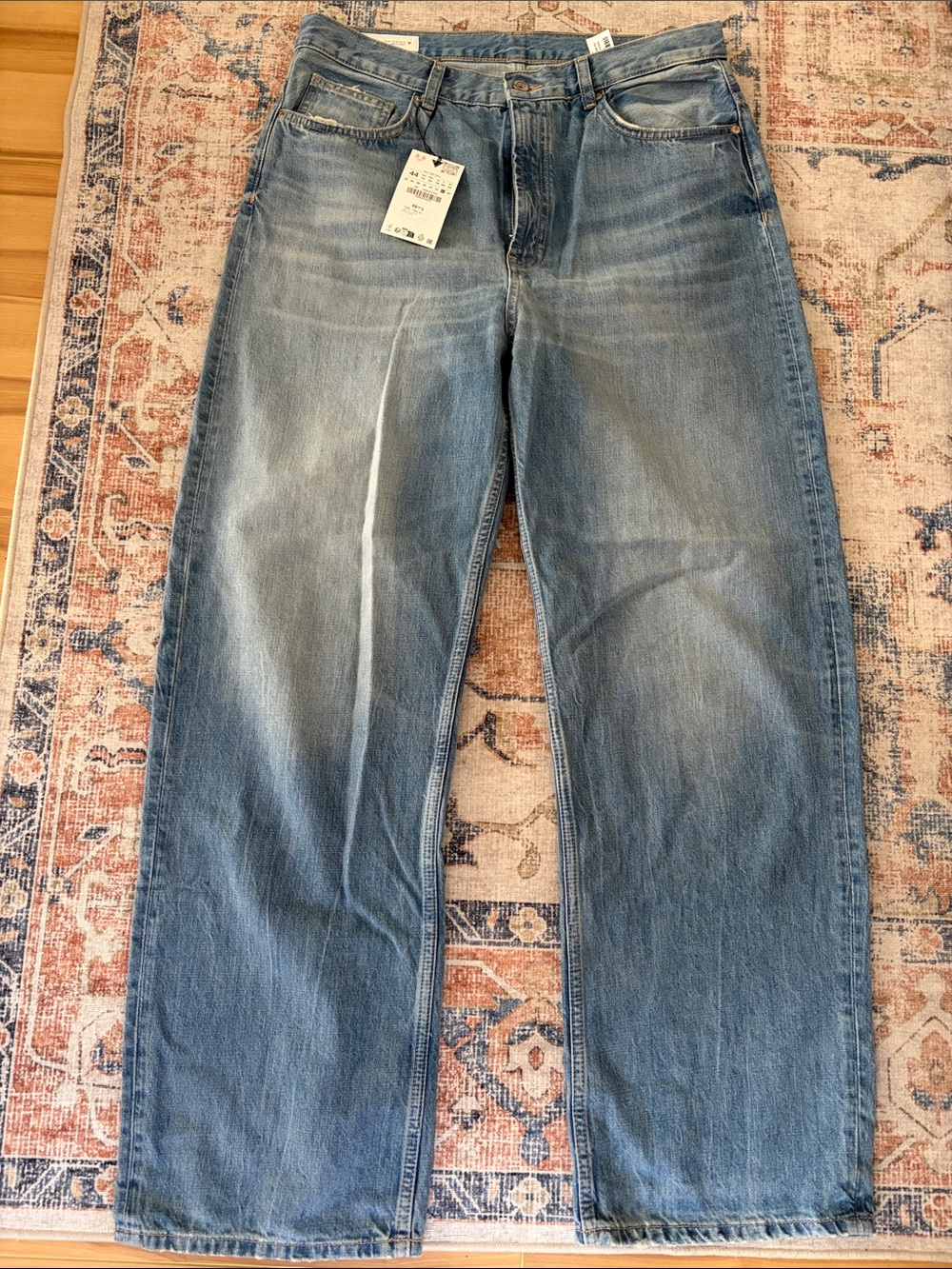 Zara Light Blue Relaxed Fit Jeans
